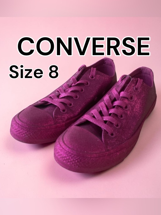 Converse Shoes - Converse Low Top Sneakers in Magenta Glitter